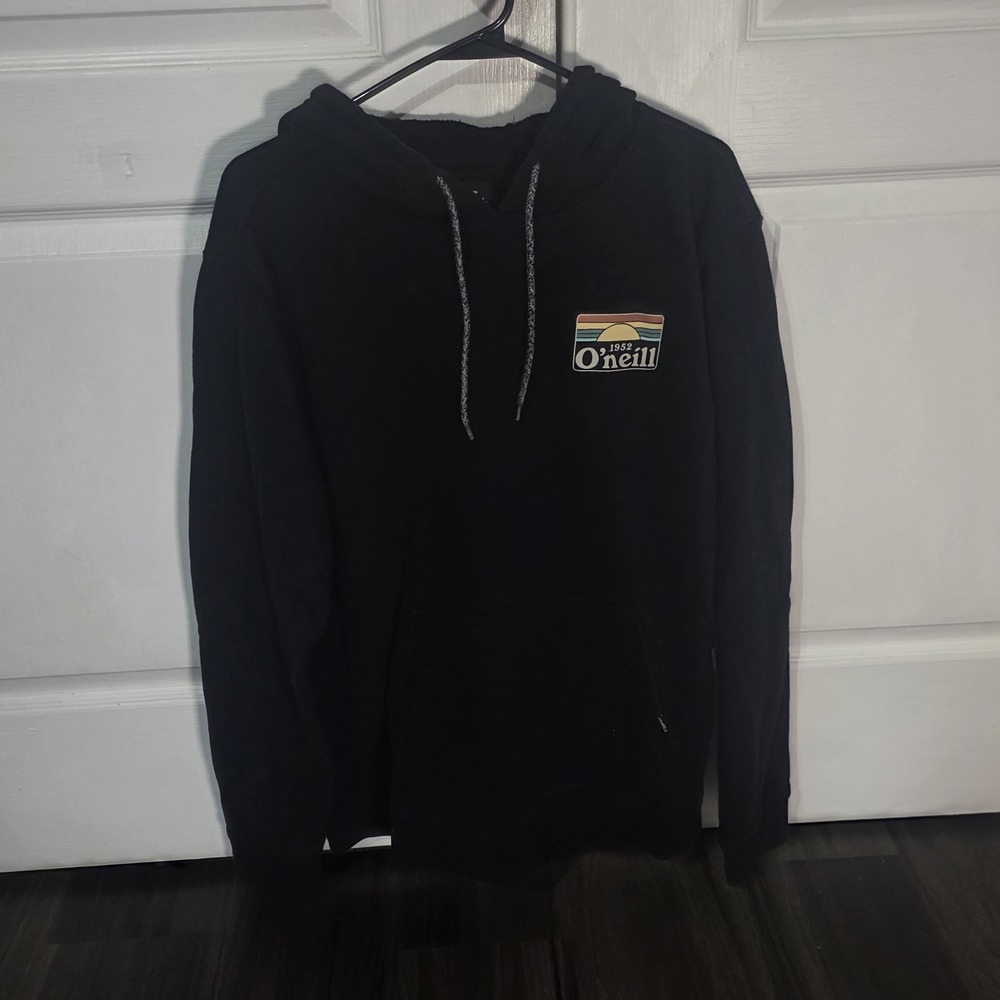 O'Neill Men's Hoodie Black Retro Sunset Graphic Pullover Sweatshirt Size‎ Large